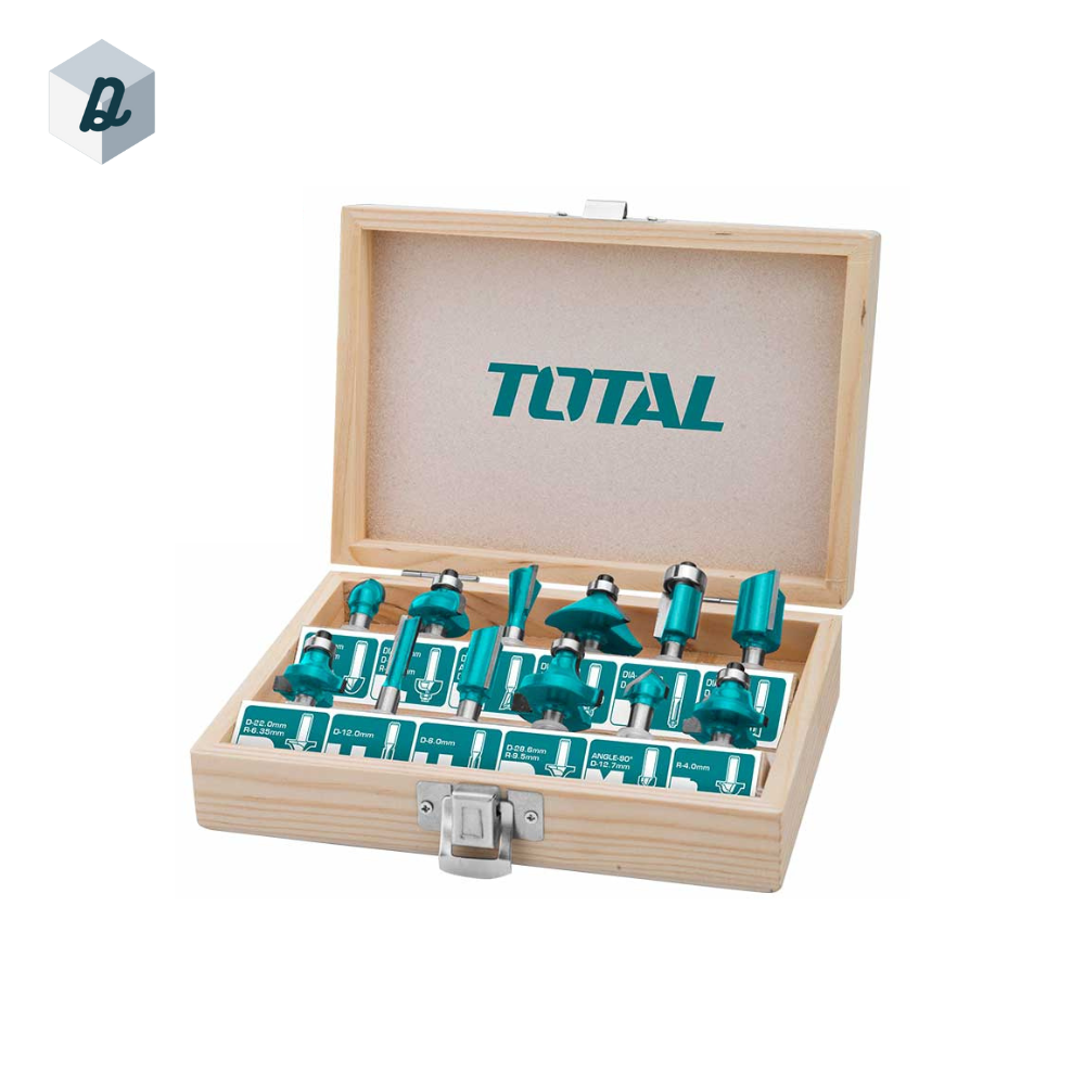 Ensemble de 12 Mèches de Routeur au 8mm TOTAL | TACSR0121