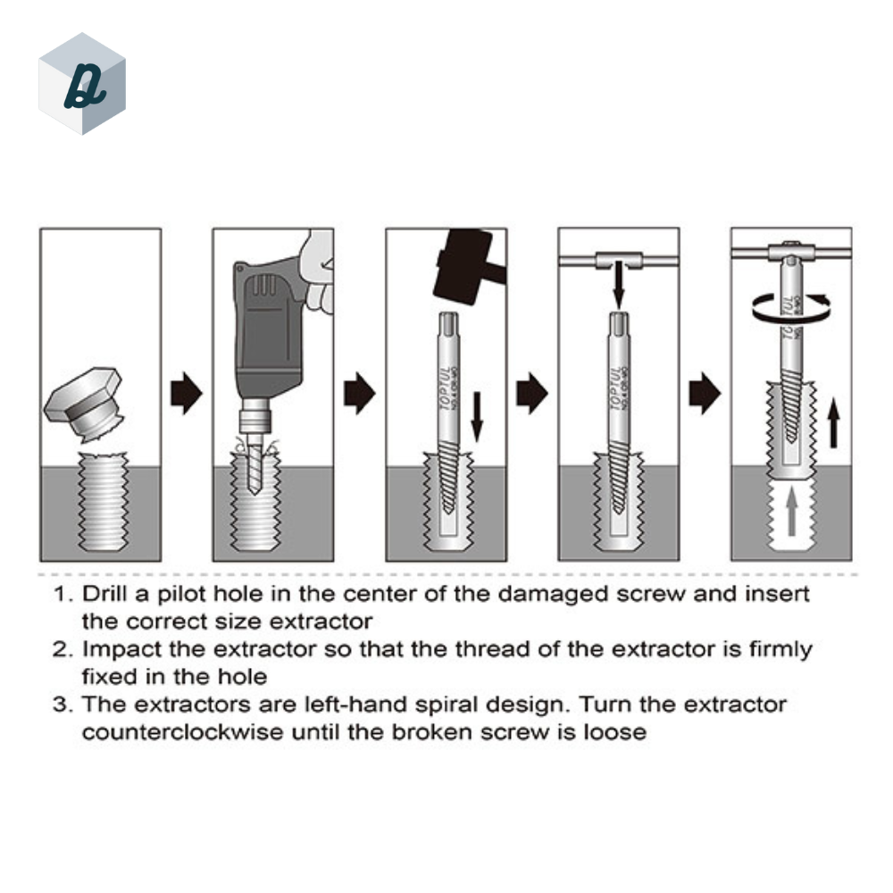 Extracteur Boulon ( 3-19 ) 5Pcs TOPTUL | JGAW0501