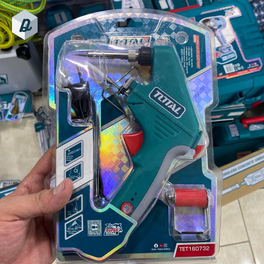 Pistolet à Souder 90W avec Dévidoir à Soudure TOTAL | TET160732