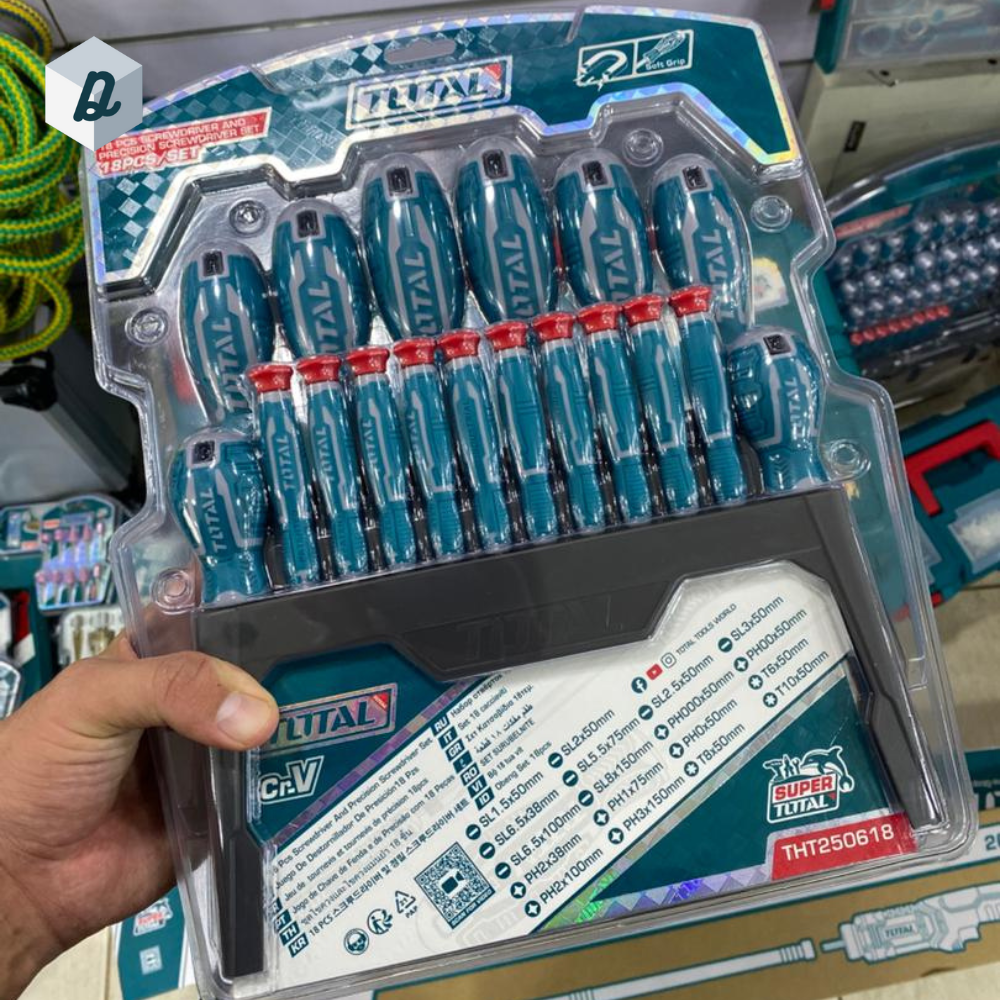 Jeu de 18 tournevis TOTAL | THT250618