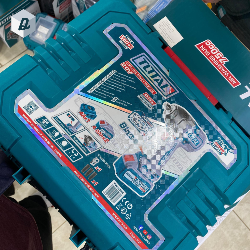 Clé à chocs sans fil avec batterie Li-ion 20 V / 4 Ah / 850 Nm / 2 batteries TOTAL | TIWLI2085