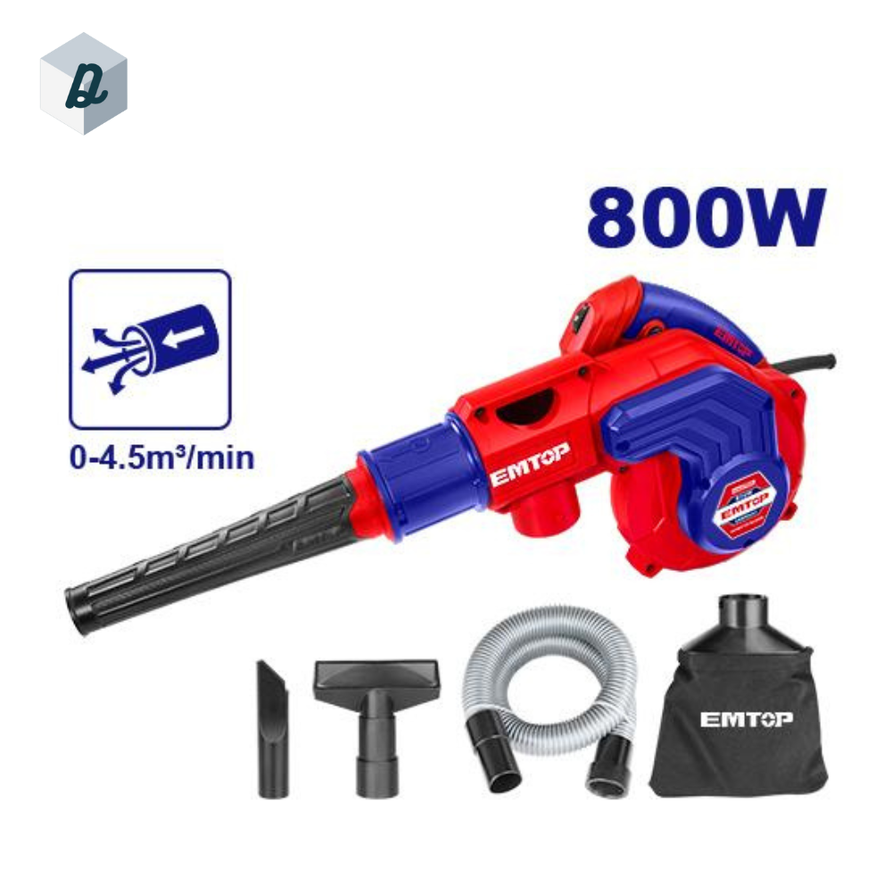 Souffleur et aspirateur 2en1 800W EMTOP | YAE2427