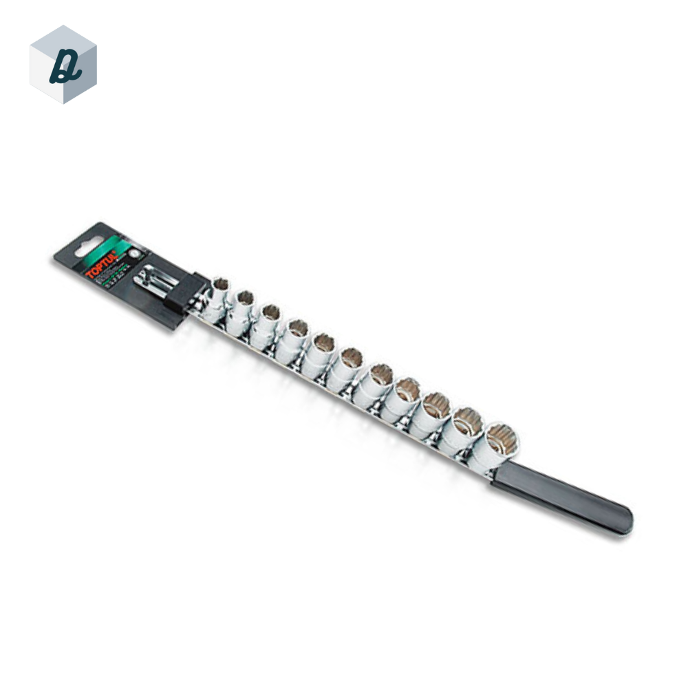 Jeu de 11 Douilles 1/2" 12PT pour Rails - Métrique TOPTUL | GAAQ1102
