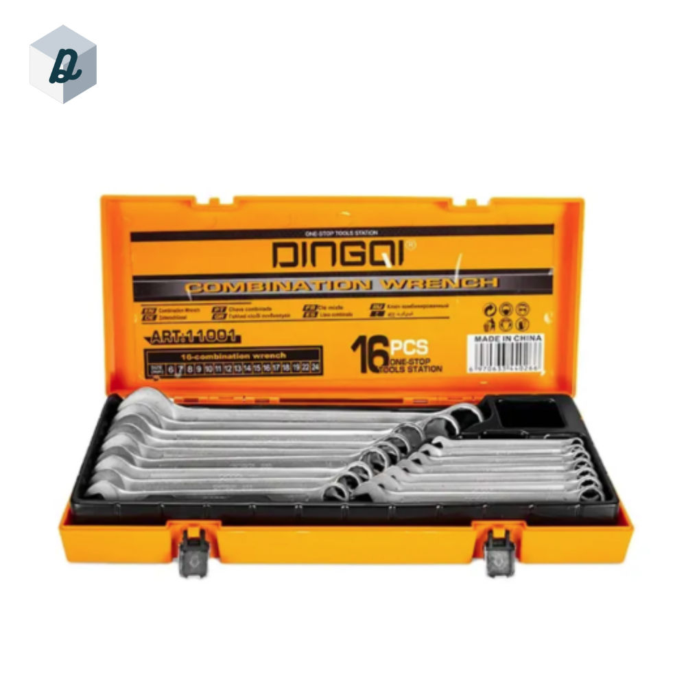 Caisse de Clés Mixtes 16 Pièces, Tailles 6 à 24 mm DINGQI | D11001