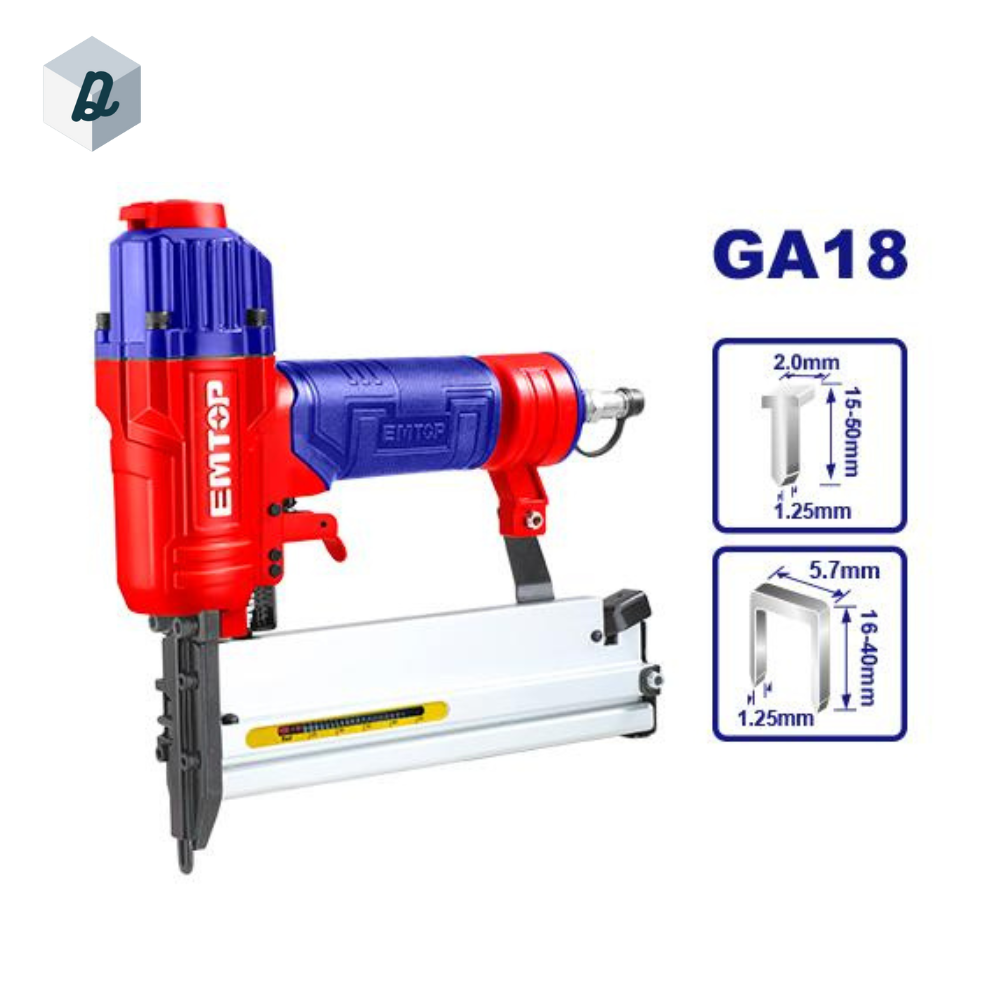 Agrafeuse Pneumatique 2 en 1 – 15 à 50 mm / 16 à 40 mm GA18 EMTOP | ECBN504001