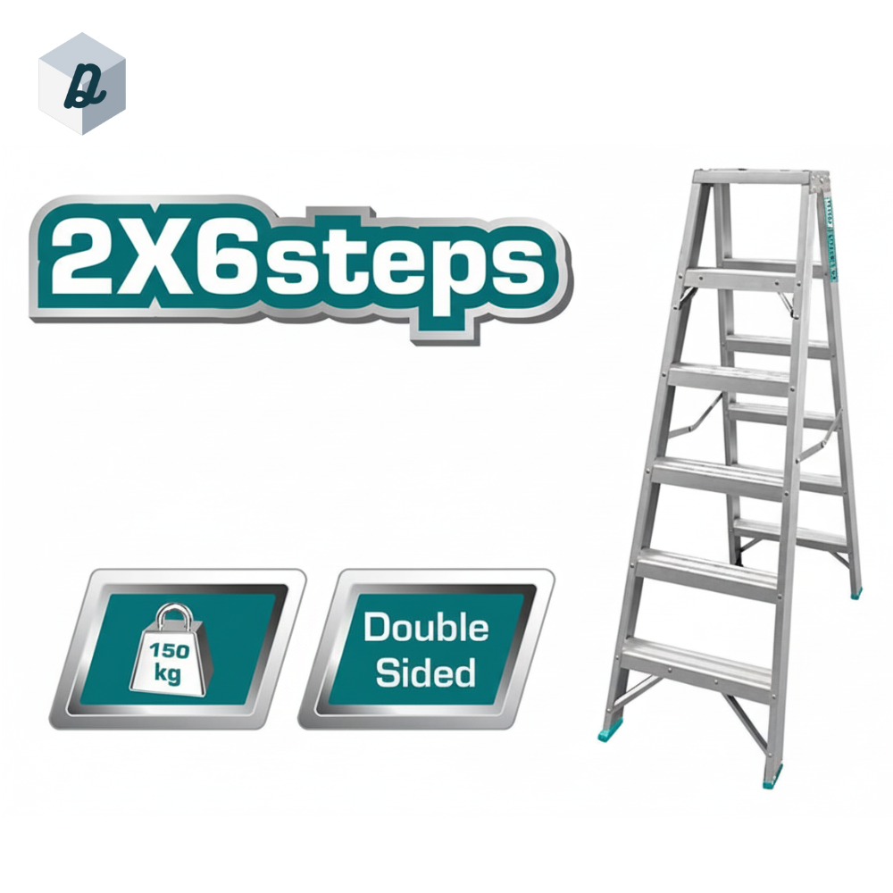 Escabeau en Aluminium 6 Marches TOTAL | THLAD01061