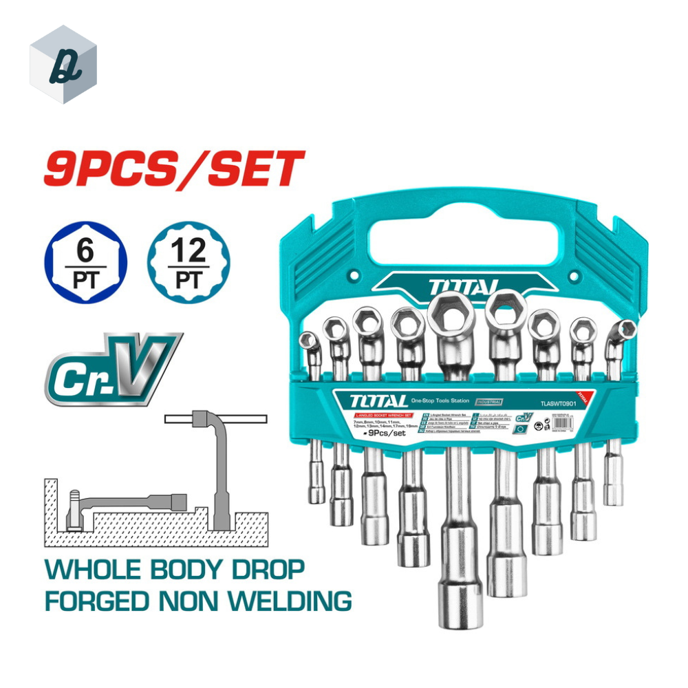 Jeu De Clés À Pipe 9Pcs TOTAL | TLASWT0901