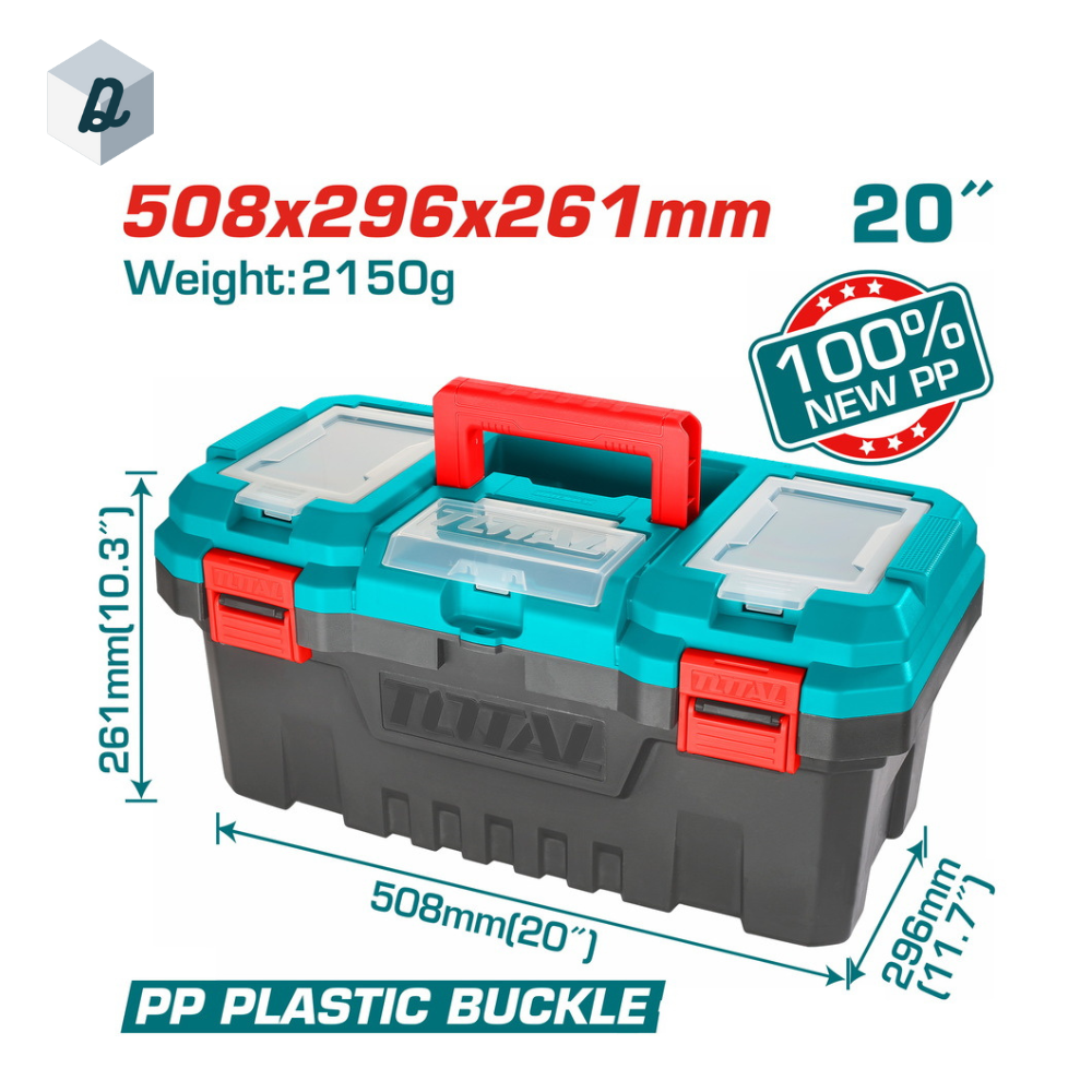 Boite à Outils Vide en Plastique 20″ (508cm) TOTAL | TPBX0201