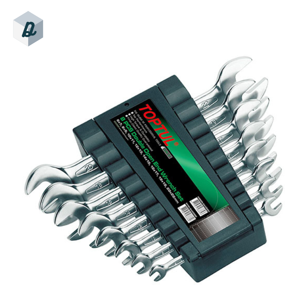 Jeu des Clés a Fourche sur Support 06-22 8PCS TOPTUL | GAAC0801