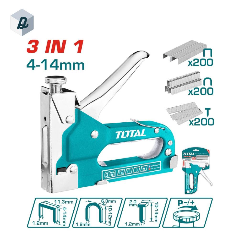 Agrafeuse 3 en 1 avec Interrupteur Haute/Basse Puissance TOTAL | THT31143