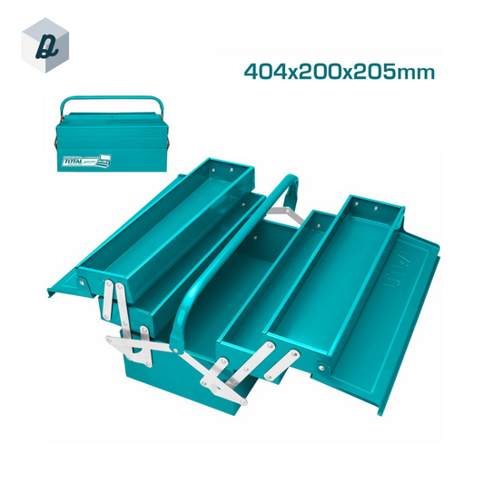 Caisse à outils métallique vide en acier 404×200×205mm TOTAL | THT10702