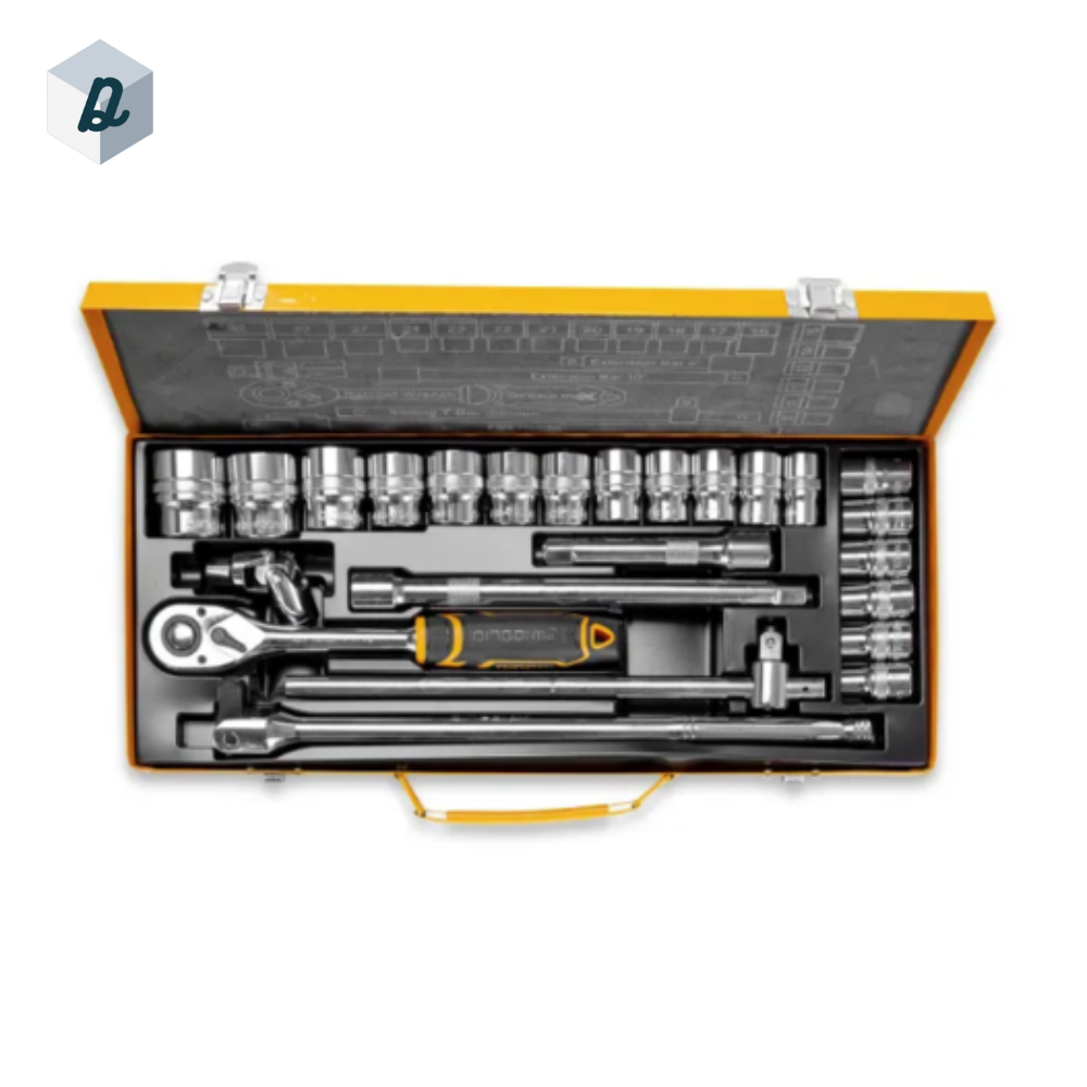 Caisse a Douilles avec Bras Cliquet 1/2" 24 PCS DINGQI | D14001