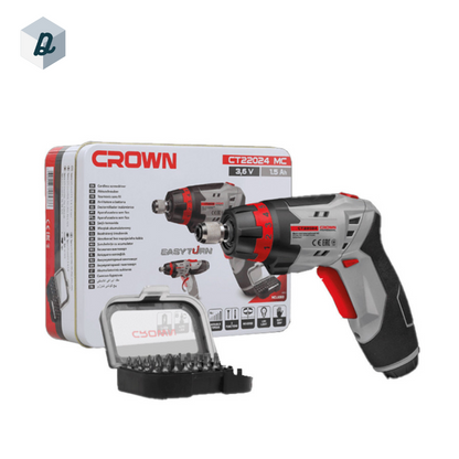 Visseuse Tournevis Electrique Rotative Sans Fil 3,6V Avec Torche CROWN | CT22024
