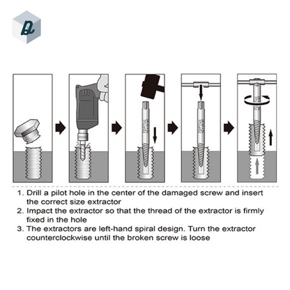 Extracteur Boulon ( 3-19 ) 5Pcs TOPTUL | JGAW0501