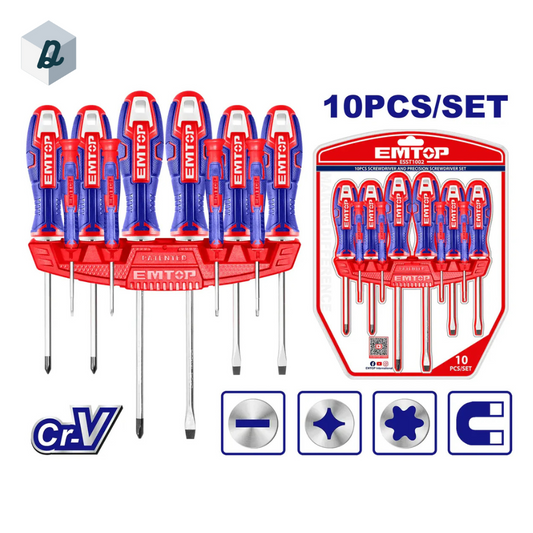 Jeu De Tournevis et Tournevis De Précision 10 Pièces EMTOP ESST1002