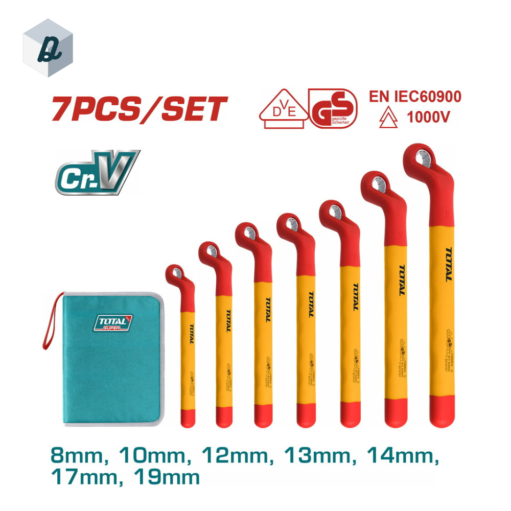 Jeu de 7 clés à anneau isolées TOTAL | THKISPA0702