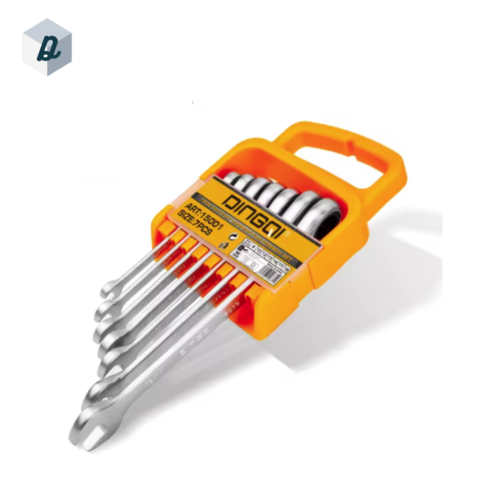 jeu de Clés à Cliquet Mixte 7Pcs 8-19mm DING QI | 15001