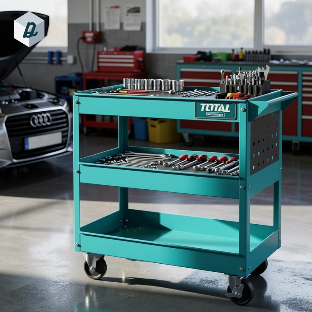 Chariot à Outils Métallique à 3 Étages TOTAL | THPTC301