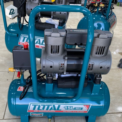 Compresseur d’air sans huile 15L 1100W 1.5HP TOTAL | TCS1110152
