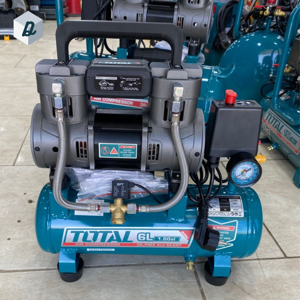 Compresseur d’air sans huile 6L 1100W 1.5HP TOTAL | TCS1110062