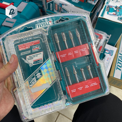 Jeu de 8 Fraises en Carbure de Tungstène de 6 mm TOTAL | TACSDL10801