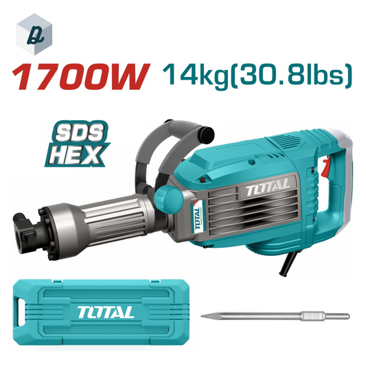 Démolisseur SDS HEXAGONAL 1700W 1900BMP 50J TOTAL | TH217068