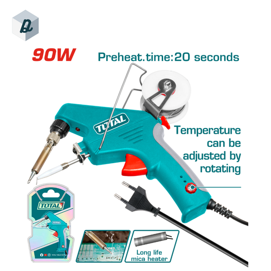 Pistolet à Souder 90W avec Dévidoir à Soudure TOTAL | TET160732