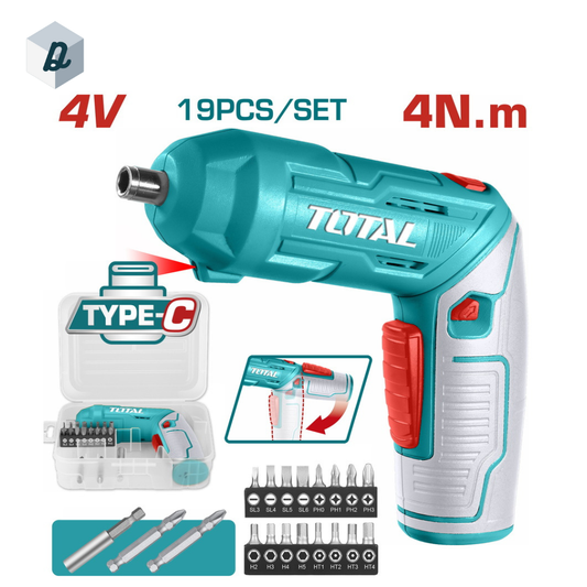 Tournevis Sans Fil Li-ion 4V TOTAL | TSDLI0442