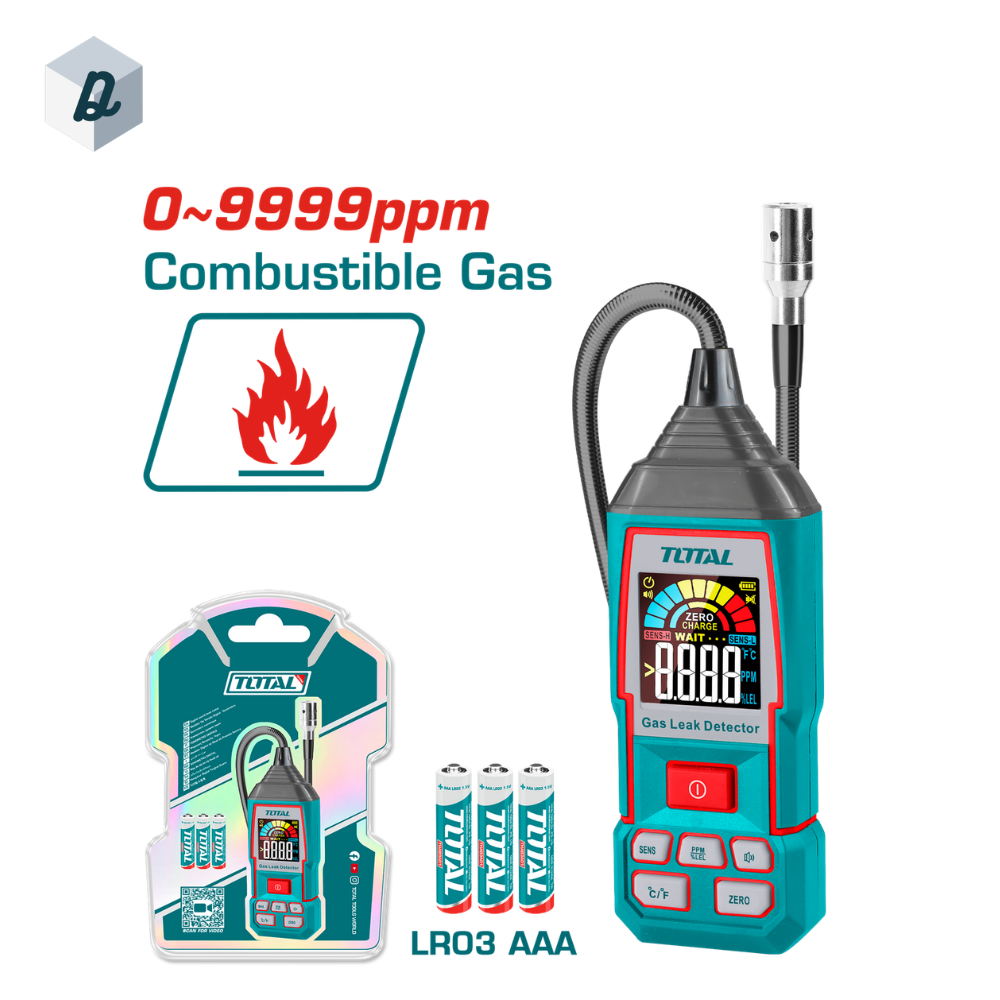 Détecteur de Gaz Numérique Professionnel avec Sonde Flexible TOTAL | TETGA01