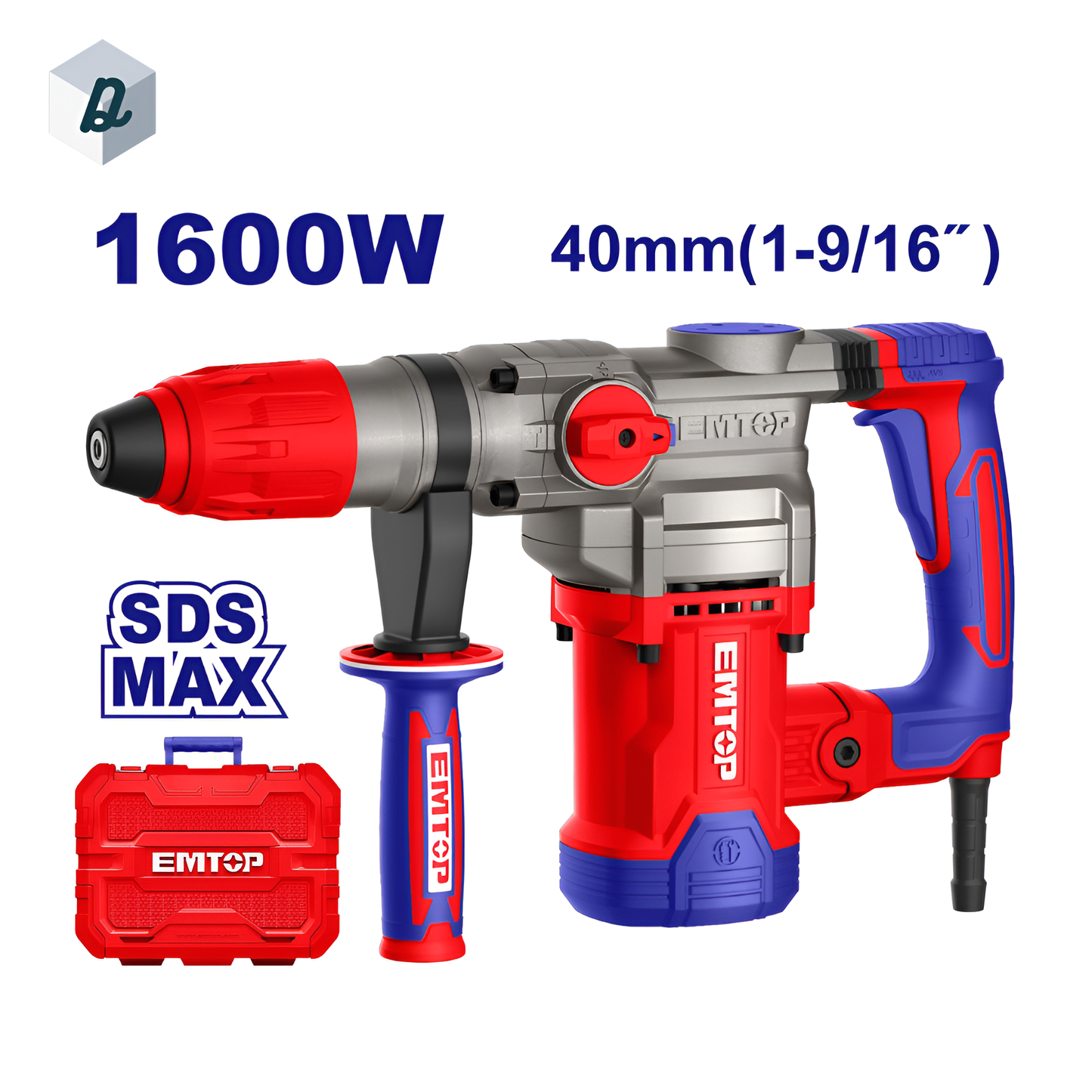 Marteau Perforateur SDS Plus 1600W 5J Professionnel EMTOP | ERHRM1608