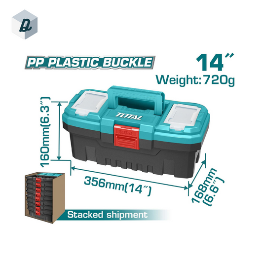 Boîte à Outils Portative en Plastique 356mm TOTAL | TPBX0141