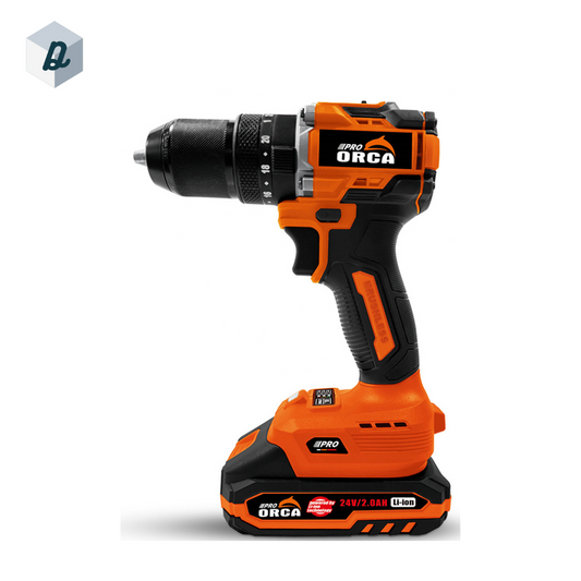 Visseuse Perceuse à Batterie 24V 2.0Ah Double Batterie, Mouteur sans Balais ORCA | PRO324