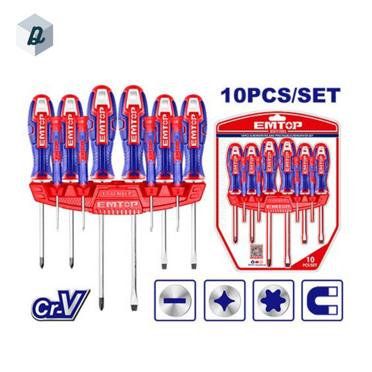 Jeu De Tournevis De Précision 10 Pièces EMTOP | ESST1002