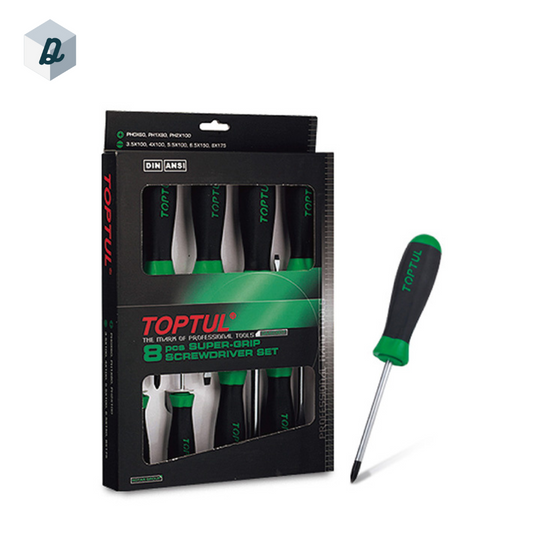 Jeu de tournevis fente et phillips 8 pcs TOPTUL | GAAE0807