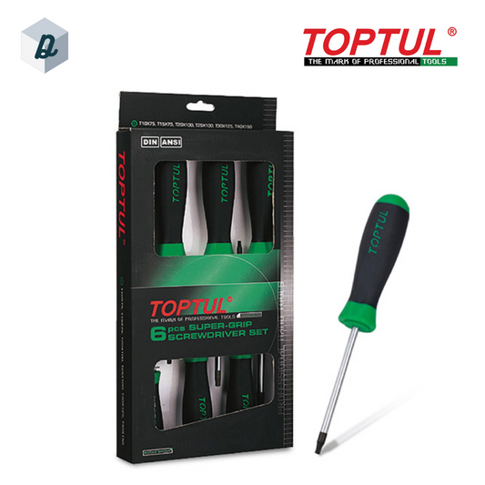 Jeu de 6 Tournevis étoile Inviolables T10 à T40 TOPTUL | GAAE0610