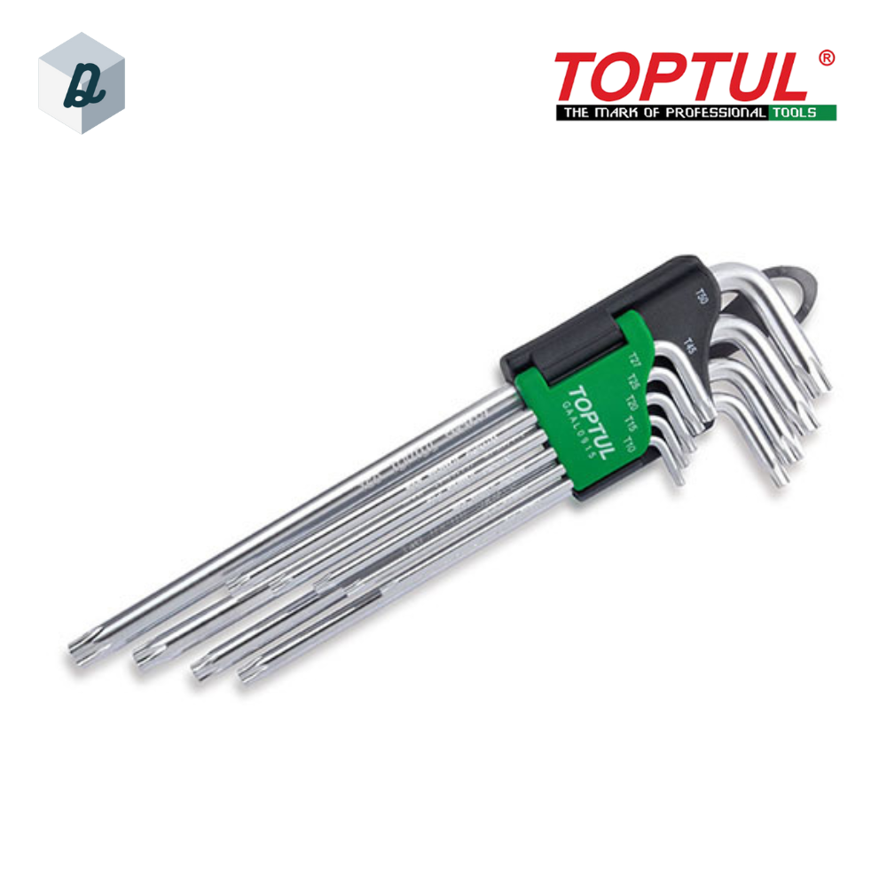 Jeu de Clés étoile Inviolables Extra-Longues 9 Pièces TOPTUL | GAAL0915