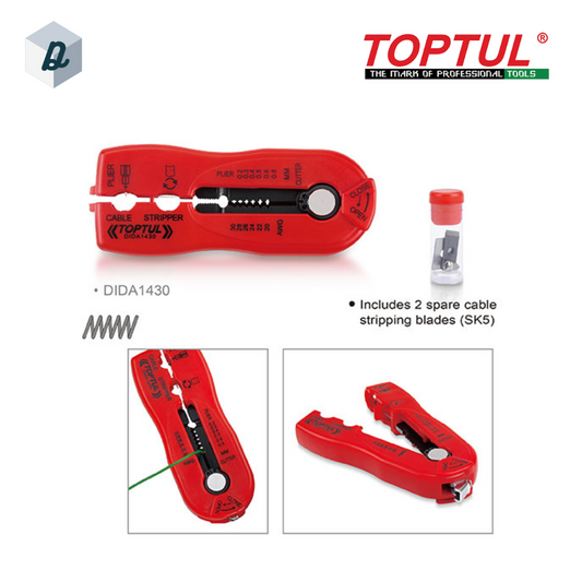 Dénudeur de Fils 0,2 – 0,8 mm / 117 mm TOPTUL | DIDA1430