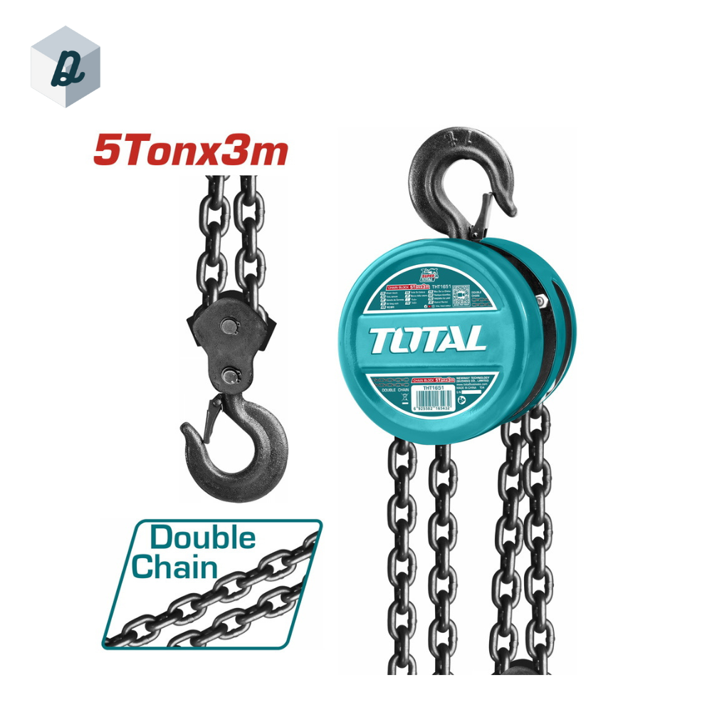 Palan Manuel à Chaîne 5 Tonnes, Levée 3m TOTAL | THT1651
