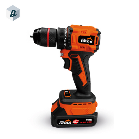 Visseuse Perceuse à Batterie 18V 2.0Ah Double Batterie, BRUSHLESS ORCA | PRO318