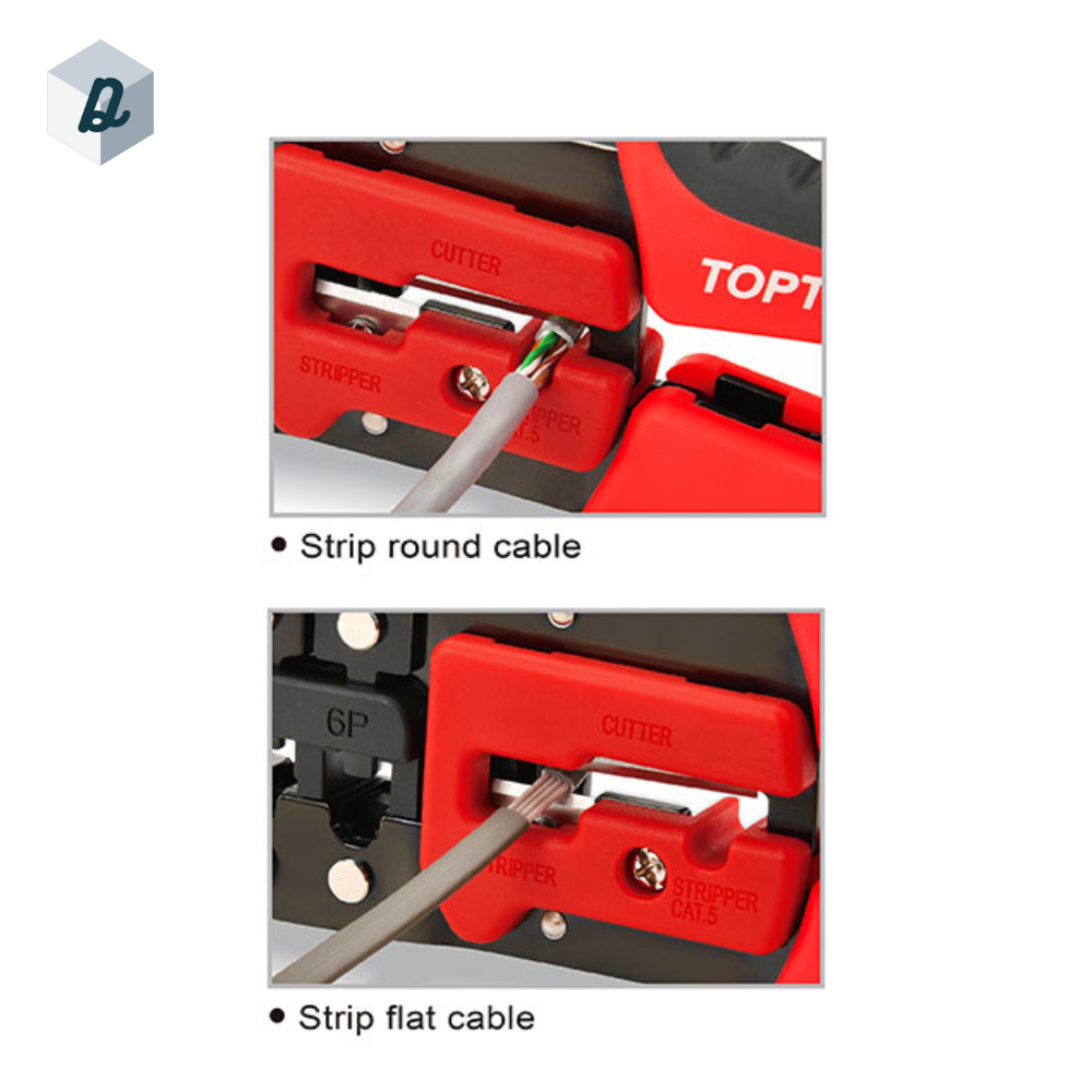 Pince à Sertir Fiche RJ 11/ RJ 12/ RJ45 TOPTUL | DKAC2420