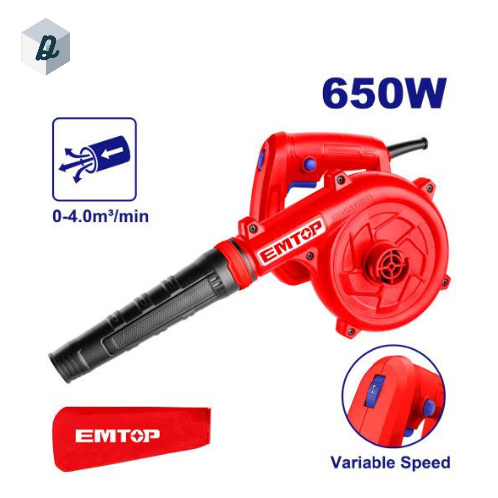 Souffleur et Aspirateur à Vitesse Variable 650W EMTOP | EABR6003