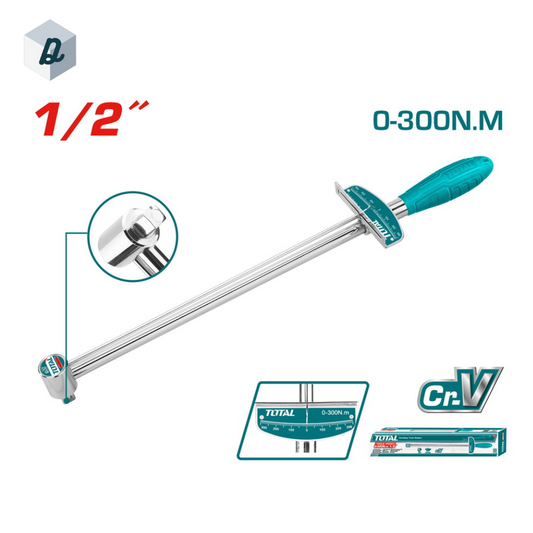 Cle dynamometrique 1/2" 0-300Nm (0-30kgf) TOTAL | THPTW300N2