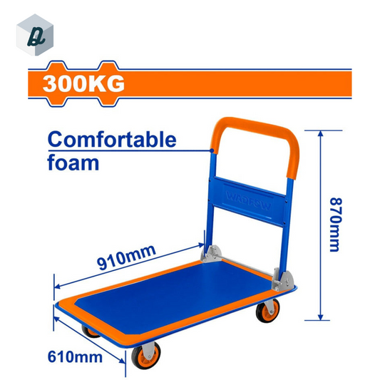 Diable à plateforme pliable 300 kg avec poignée en mousse confortable WADFOW | WWB1330