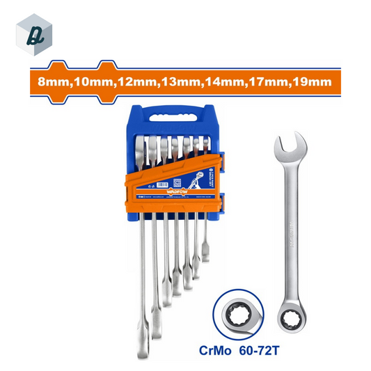 Jeu de 7 clés à cliquet 8-19 mm WADFOW | WSP4207